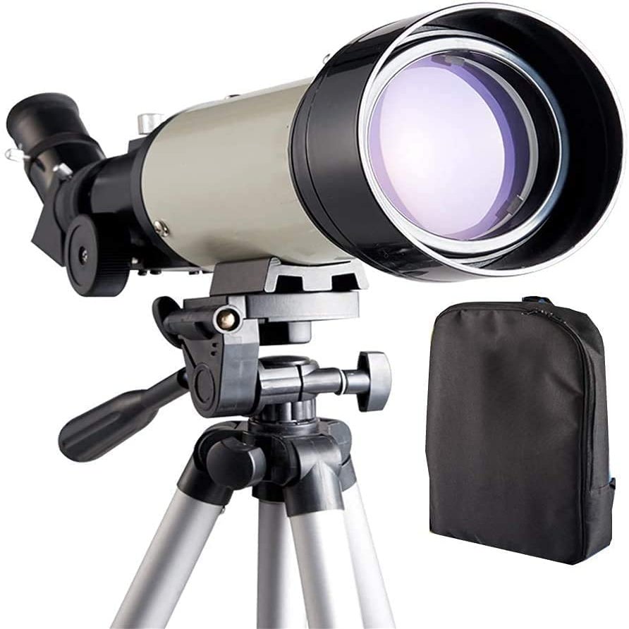 DCYEQRQ Outdoor Telescope,Telescope for Kids,Adults and Beginners,70mm Aperture 400mm Astronomical Refractor Telescope,Portable Travel Telescope with an Adjustable Tripod (Package 4 A) (Pa