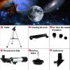Telescope Gift Astronomical Telescope Zoom 90X Outdoor Monocular Space Telescope with Tripod 360/50mm Spotting Scope for s Beginners (50/360 Silver) view 2