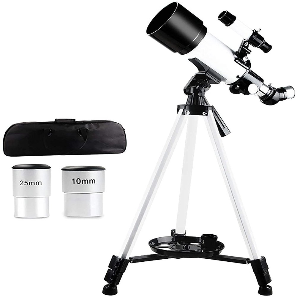 DCYEQRQ Telescope for Astronomical Beginners and Kids, 70MM HD Refractor Telescope with Adjustable Tripod and Phone Holder, Fully Coated Lens