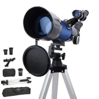 DCYEQRQ Professional Astronomy Telescopes for Adult, 500X60mm Refractive Scope Telescope with Tripod Finder Scope Travel Backpack