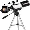 DCYEQRQ Astronomy Beginners, 70mm Aperture 300mm Refractor Telescope for Astronomy, Portable Travel Telescope with Tripod for Kids Adults view 1