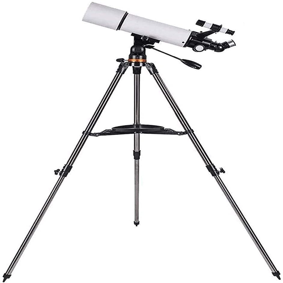DCYEQRQ Telescope, Portable Refractor Telescope with Smartphone Holder and Height-Adjustable Tripod Reflector Telescope