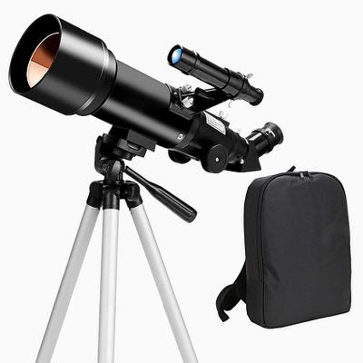 DCYEQRQ Astronomical Telescope,Profession Stargazing 100x Telescope Beginners,Adult 70mm Astronomical Refractor Telescopes,with Height Adjustable Tripod,White