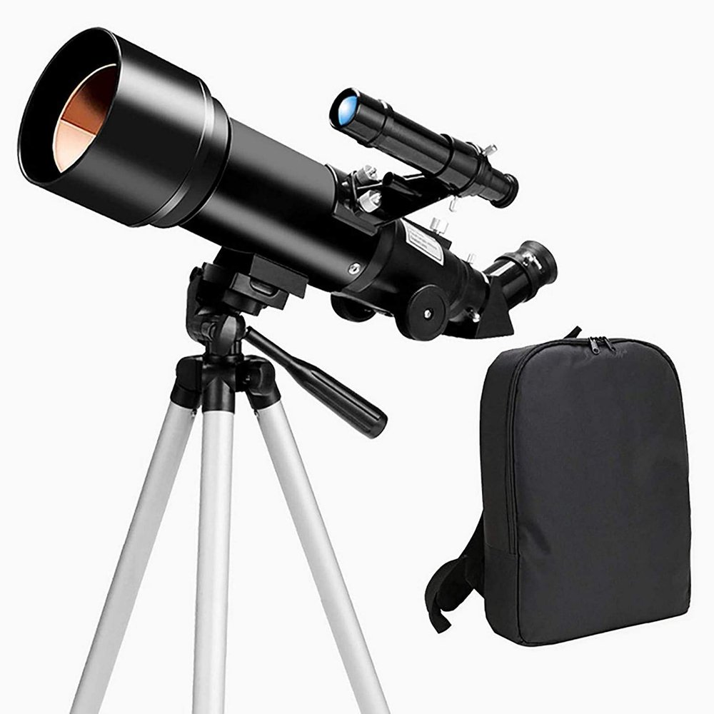 DCYEQRQ Astronomical Telescope,Profession Stargazing 100x Telescope Beginners,Adult 70mm Astronomical Refractor Telescopes,with Height Adjustable Tripod,White