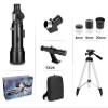 DCYEQRQ Astronomical Telescope,Profession Stargazing 100x Telescope Beginners,Adult 70mm Astronomical Refractor Telescopes,with Height Adjustable Tripod,White view 4