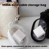 DirectNine Basics Charging Cable Storage Bag, Transparent Mobile Phone Charger Organizer, Waterproof Cable Storage Case, Portable Electronic Cord Organizer Travel Case (1pcs Black) view 2