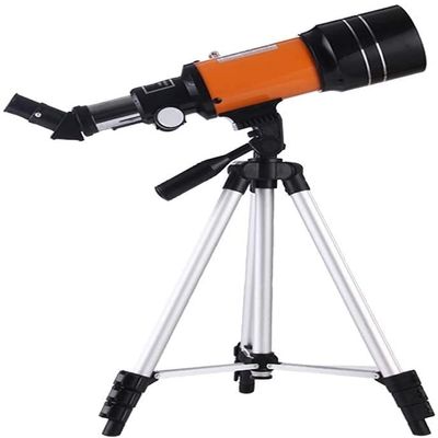DCYEQRQ Telescopes Equatorial Refractor 150X Telescope Portable Travel Telescope with Tripod for Outdoor Star Observation