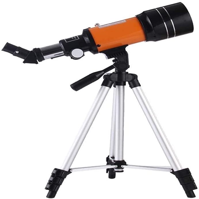 DCYEQRQ Telescopes Equatorial Refractor 150X Telescope Portable Travel Telescope with Tripod for Outdoor Star Observation