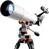 DCYEQRQ Astronomical Telescope,Profession Stargazing Telescopes for Adult Beginners,80mm Astronomy Refractor Telescope,with Adjustable Tripod,Eyepiece 10mm/25mm view 1