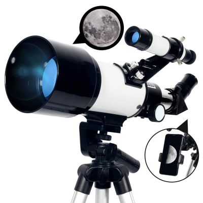 Telescope for Adult s,70mm Aperture 400mm Refracting Telescope, High Magnification Professional Stargazing Astronomical Travel Telescope with Carry Bag, Tripod