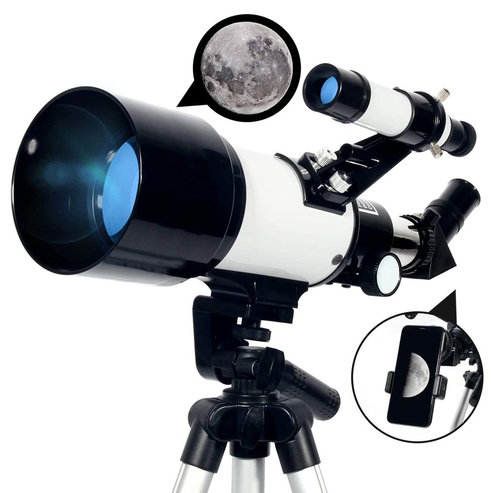 Telescope for Adult s,70mm Aperture 400mm Refracting Telescope, High Magnification Professional Stargazing Astronomical Travel Telescope with Carry Bag, Tripod
