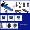 DCYEQRQ Beginner Astronomy Telescope for Kids Adults with Adjustable Tripod,114mm Large Diameter,Portable Travel Astronomy Telescope Gifts for Adult Students and Children (Package 3 A) (Pa view 3