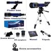 DCYEQRQ Telescope for Kids Beginners Adult, 70mm Astronomical Refractor Telescope with Adjustable Tripod && Finder Scope- Portable view 3