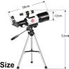 DCYEQRQ Telescope for s Beginners, 70mm Aperture Opening 300mm Astronomical Refractor Telescope, Tripod & Finder Scope - Portable Travel Telescope with Smartphone view 3