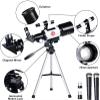 DCYEQRQ Telescope for s Beginners, 70mm Aperture Opening 300mm Astronomical Refractor Telescope, Tripod & Finder Scope - Portable Travel Telescope with Smartphone view 4