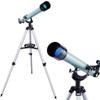 DCYEQRQ Portable Astronomical Telescope,Refractor Telescope for Kids and Astronomy Beginners with Lightweight Tripod,Phone Mount and Carry Bag,Perfect for Educational Gift (Silver+phonemou view 1
