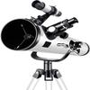 DCYEQRQ Portable Refractor Telescope,telescopes for Adults Astronomy,Telescope for Kids and Beginners with Tripod,telescopes for Astronomy (Package 3 A) (Package 4 A) (Package 3 A) view 1