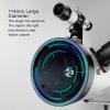 Professional Astronomical Telescope Children Adults, 76Mm Aperture 700Mm Reflective Telescope, High Magnification Stargazing Portable Travel Telescope with Carry Bag, Tr view 3