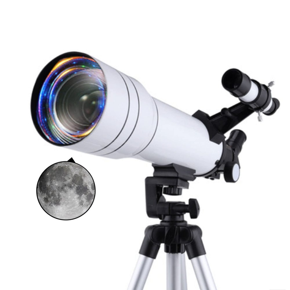 DCYEQRQ Telescope, 70mm Aperture 400mm Focal Length Astronomical Refracting Telescope for Adults s Beginners, Travel Telescope with Backpack and Bard Film