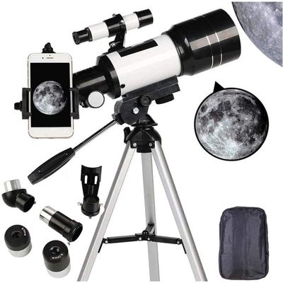 DCYEQRQ Telescope for Adults,70Mm Telescope for Beginners and Kids,Refractor for Viewing Moon Stargazing Outdoor Activities Tripod and Smartphone Mount