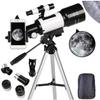 DCYEQRQ Telescope for Adults,70Mm Telescope for Beginners and Kids,Refractor for Viewing Moon Stargazing Outdoor Activities Tripod and Smartphone Mount view 1