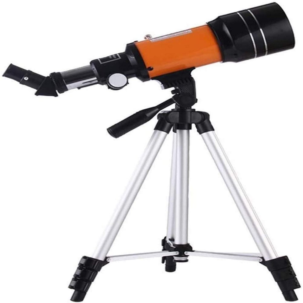 DCYEQRQ Telescopes Equatorial Refractor 150X Telescope Portable Travel Telescope with Tripod for Outdoor Star Observation