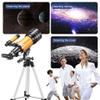 DCYEQRQ Telescopes Equatorial Refractor 150X Telescope Portable Travel Telescope with Tripod for Outdoor Star Observation view 4