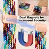 Braided Magnetic Bands Compatible with Fitbit Versa 4/Fitbit Versa 3/Sense 2/Sense 1,Soft Stretchy Elastic Nylon Sport Loop Strap with Magnetic Clasp for Women Men view 3