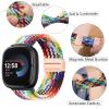 Braided Magnetic Bands Compatible with Fitbit Versa 4/Fitbit Versa 3/Sense 2/Sense 1,Soft Stretchy Elastic Nylon Sport Loop Strap with Magnetic Clasp for Women Men view 4