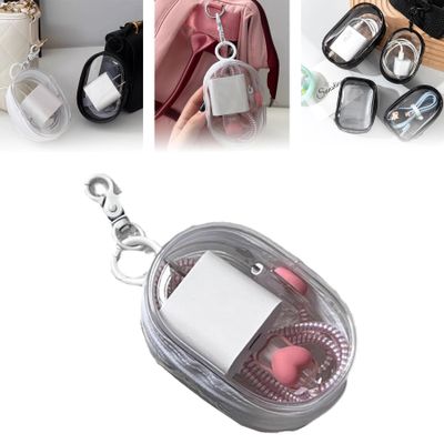 DirectNine Basics Charging Cable Storage Bag, Transparent Mobile Phone Charger Organizer, Waterproof Cable Storage Case, Portable Electronic Cord Organizer Travel Case (1pcs White)