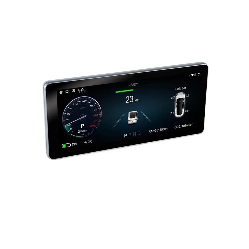 10.25 Inch Car HUD LCD Dashboard Android System Digital Display Instrument Support CarplayCompatible for Tesla Model 3 Model Y(Bulit in carplay)