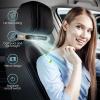 Car Front Rear Seat Fan, USB Bladeless Angle 3 Speeds Adjustable Quiet Car Headrest Fan with Portable Design, ABS Material, Ideal for Outdoor Travel, SUV, Truck, and Cars (Beige view 2