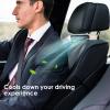 Car Front Rear Seat Fan, USB Bladeless Angle 3 Speeds Adjustable Quiet Car Headrest Fan with Portable Design, ABS Material, Ideal for Outdoor Travel, SUV, Truck, and Cars (Beige view 3