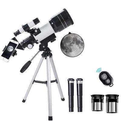 Astronomy Telescope for s Adults Beginners,70mm Aperture Astronomical Telescope Refractor Tripod Finder for Camping and Stargazing to Observe Moon and Planet in The Wild,