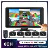 6CH Vehicle Smart ADAS BSD DVR System 10.1 Inch MP5 Touch Monitor With 6PCS HD AHD Camera H.265 Driving Assist Set For Truck Bus(64G) view 3