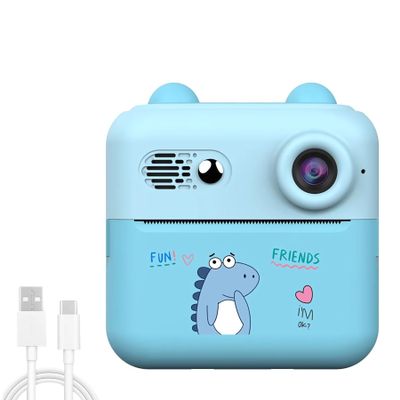 Instant Print Camera for Kids, 50MP 1080P HD Digital Video Camera, 16x Digital Zoom Digital Camera with 2.4 Inch HD Screen, Compact Instant Camera for Travel (Blue)