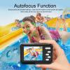 4K Underwater Camera, 48MP 16X Zoom Autofocus Compact Dual Screen Digital Camera, 11ft Water Selfie Camera for Snorkeling Outdoor (Black) view 4