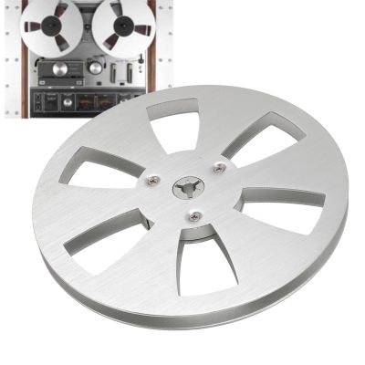 1/4 7 Inch Empty Tape Reel, Nab Aluminum Metal Reel, Aluminum Alloy Universal Empty Take Up Small Hub with 6 Hole for Reel to Reel Tape