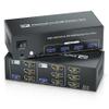 8K60Hz 4K120Hz Displayport KVM Switch 3 Monitors 2 Computers, USB 3.0 DP KVM Switch for 2 Computers Share 1 Set of Keyboard, Mouse, Printer and 3 Monitors, 4 Port USB 3.0 for Peripheral Sharing view 1