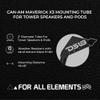 DS18 CA-X34TUBE CAN-AM Maverick X3 Mounting Tube for Tower Speakers and Pods, Mounting Distance 46.46", 2" Diameter Tube, Easy Installation OEM Bolts view 3