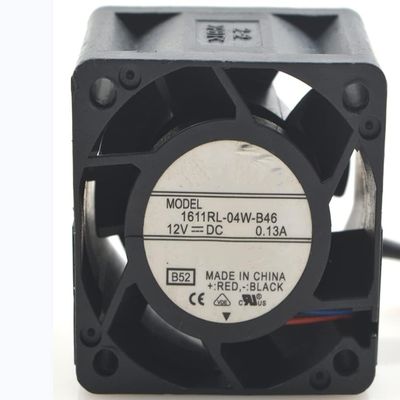1611RL-04W-B46 DC 12V 0.13A 40X40X28MM 3-Wire Cooling Fan