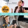 FosPower Kids Headphones with 3.5mm Laced Cables, Children & Teens Over The Ear Foldable Adjustable Headset w/Built-in Mic for Smartphones/PC/Tablet/Laptop/School (Max Volume 85dB) - Black/Red view 3
