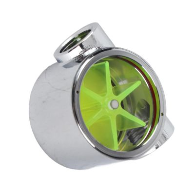 Computer Water Cooling Indicator, Green Impeller G1/4 Standard Thread for Observation and Decoration, Tungsten Alloy Material for Sturdy Use