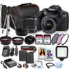 Canon EOS 2000D / Rebel T7 w/EF-S 18-55mm F/3.5-5.6 Zoom Lens + 64GB Memory, Filters, Case, Tripod, LED Light, Lenses, and More (30pc DSLR Camera Bundle) (Renewed) view 1