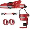 Perfect Fit Shield Wallets Red Leather Firefighter Reflective Bundle Includes L-Style Universal Radio Holster Case, Radio Strap Harness, Anti-Sway Strap for Radio Strap and 2 Cord Keepers view 4