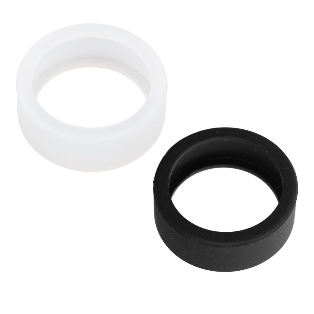 Dioche 2Pcs Smart Ring Silicone Cover Thin Lightweight Smart Ring Protector Elastic Protective Cover for Working Out Black and White (S)