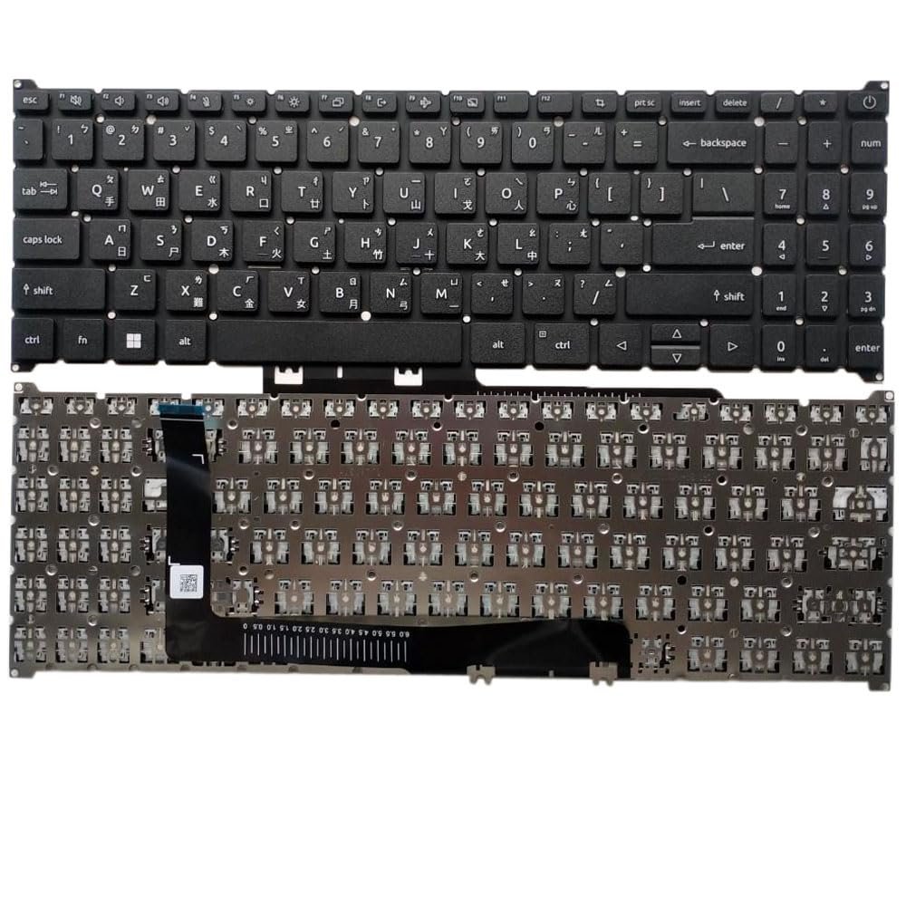 Laptop No Backlit Paper Keyboard for ACER A515-58GM A515-58GM-76KW A515-58GM-55SA A515-58MT A515-58MT-51U1 NX.KGZAA.001 NX.KMCAA.003 Traditional Chinese TW Black New