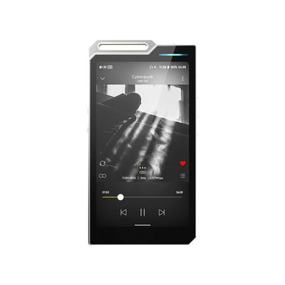 HiBy R4 Next-Gen Digital Audio Player with Spotify, Bluetooth, Wi-Fi, and Android 12 OS | 4-Way HiFi DAP with 3.5mm & 4.4mm Balanced Outputs | 32GB Internal + Expandable Memory up to 2TB (Silver)