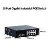 BAISULI Industrial Din Rail Switch Gigabit Ethernet 10 Port Gigabit Industrial POE Switch 1000Base-T DIN Rail Wall Mounted Network Ethernet Switcher DC48-55V IEEE 802.3af/at view 2