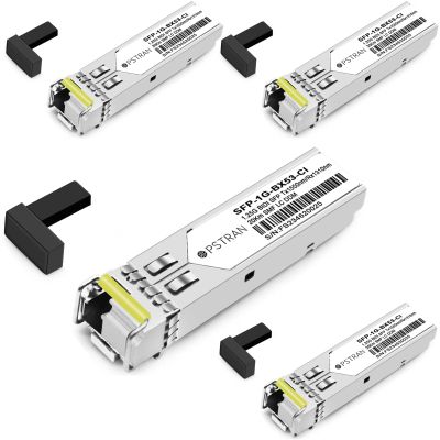 OPSTRAN 1000BASE-BX BiDi SFP Optical Transceiver Module Compatible with Cisco GLC-BX-20D 1550nm-TX/1310nm-RX 20km DOM Simplex LC SMF 4 Pack